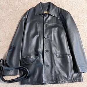 Men's Black Leather Jacket